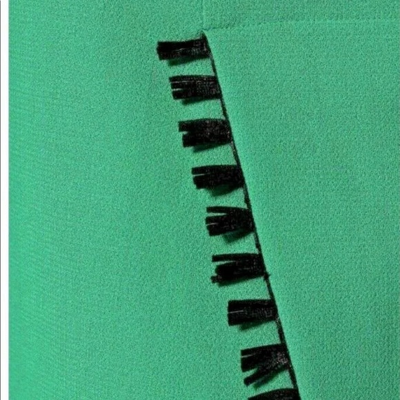 ROLAND MOURET Emerald-green Crêpe Dress US SIZE 2 - Picture 8 of 12